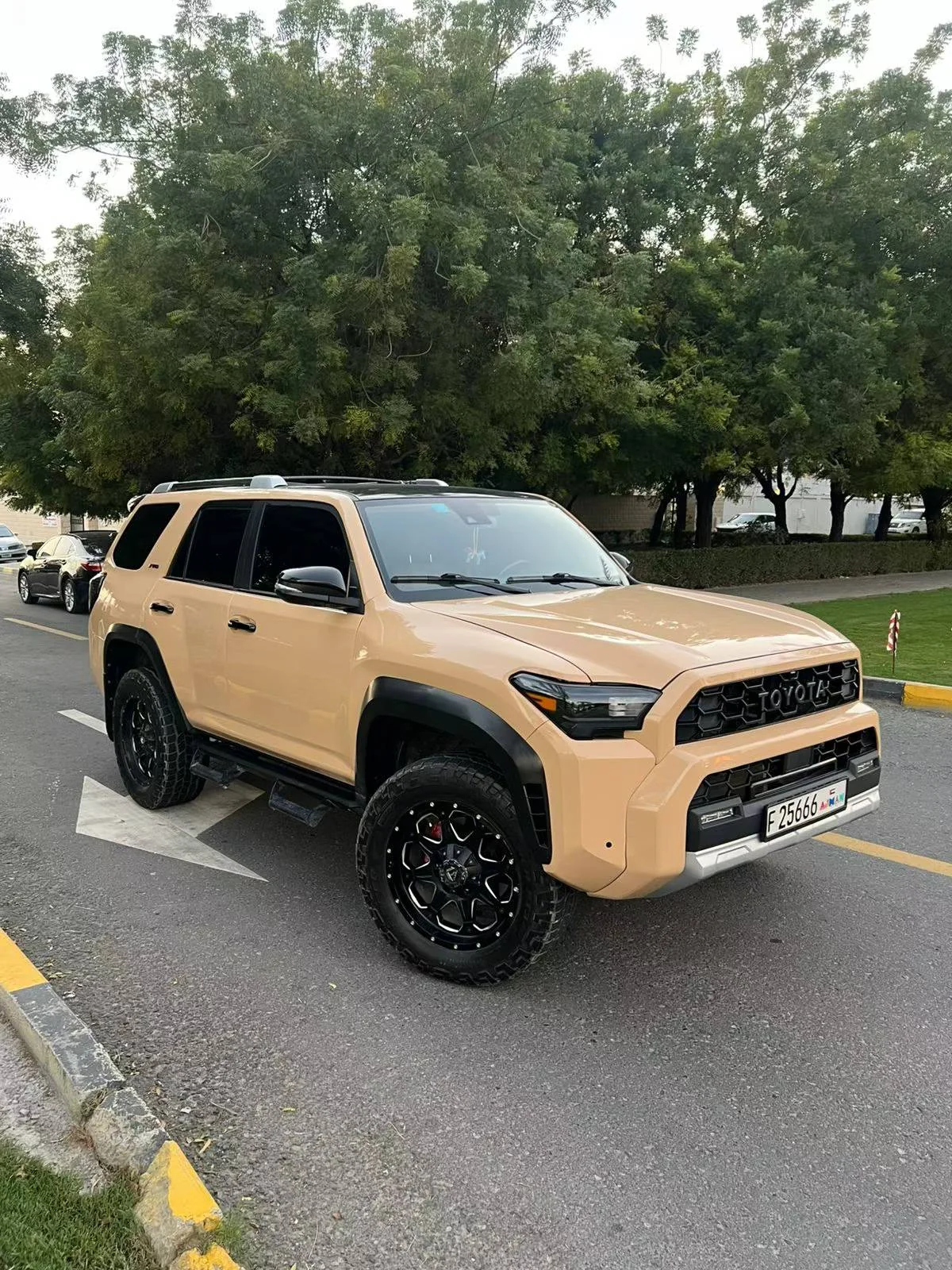 Toyota 4Runner with a 2025-style exterior conversion, front three-quarter view