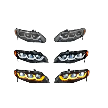 MENGXIANG LED Head Lights for Honda Civic 2006-2011 8th Gen 4Doors Sedan