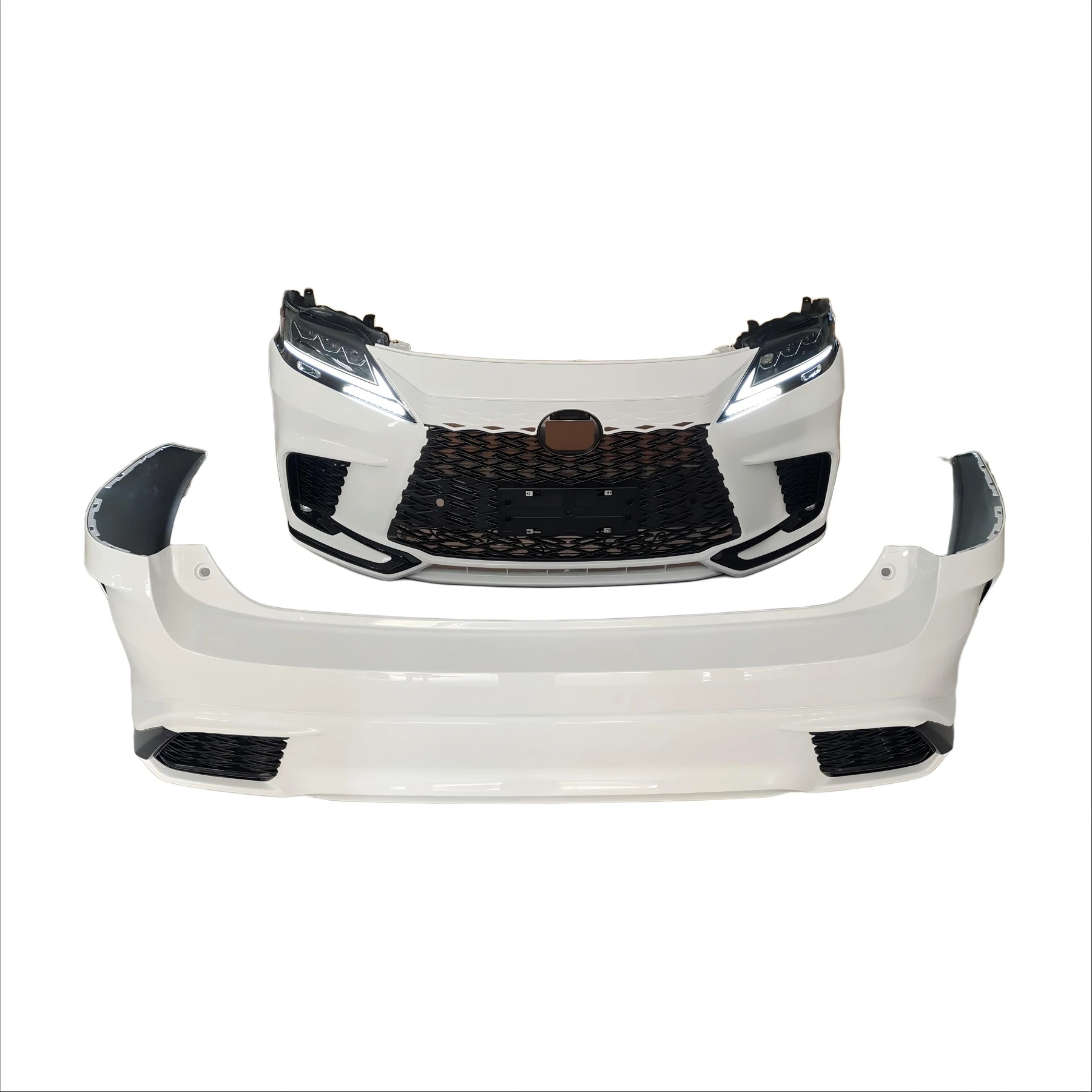 Lexus RX exterior conversion, front and rear bumper assemblies